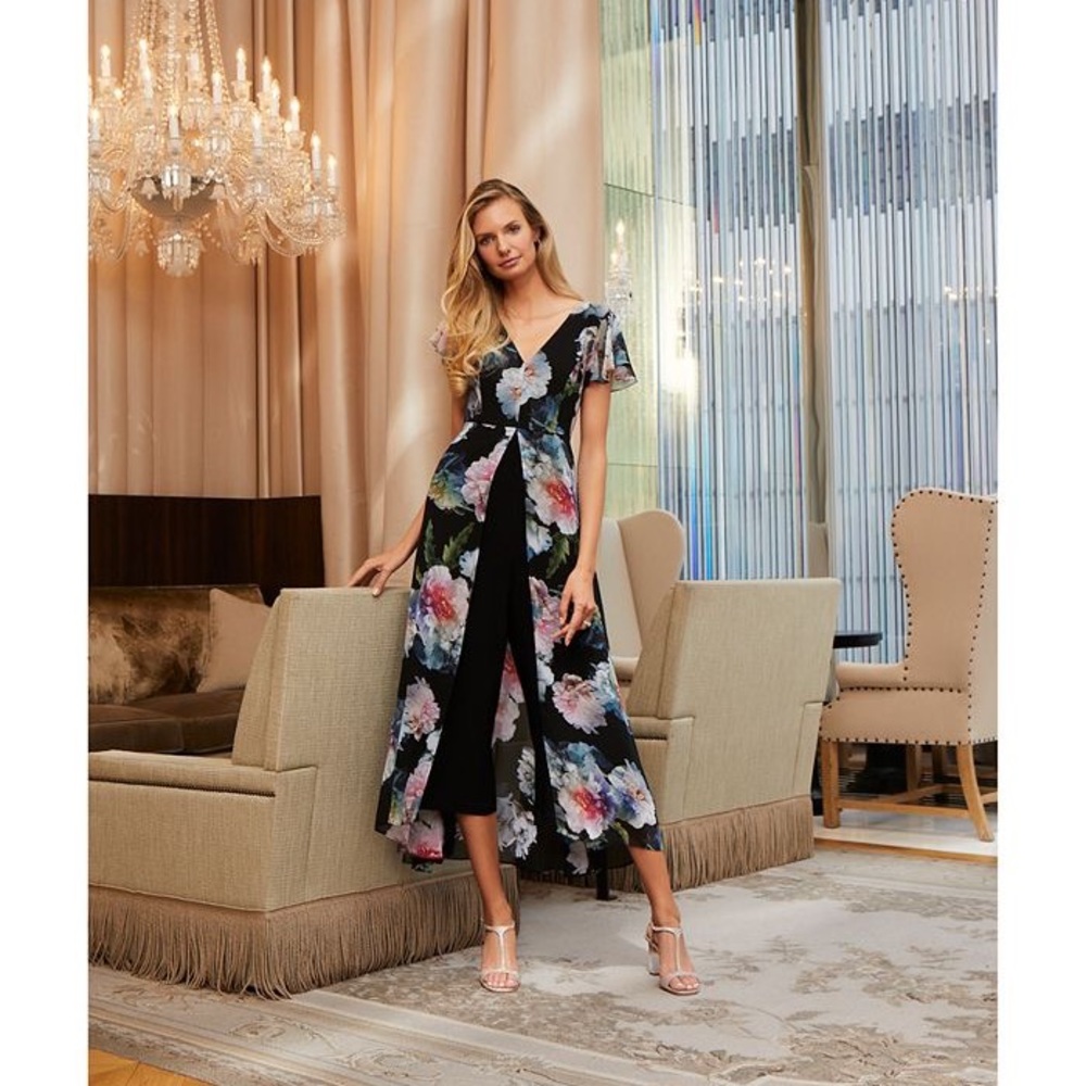 NWT! Adrianna Papell Floral Jumpsuit